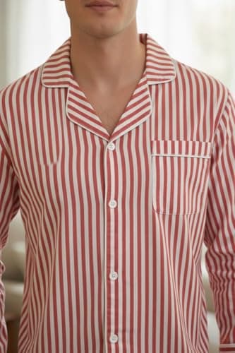 bellababebysk Super Soft Cotton Nightsuit from | Multipocket | Sizes S-3XL | India's Most Chosen Nightwear (Red Stripe, 2XL) 2