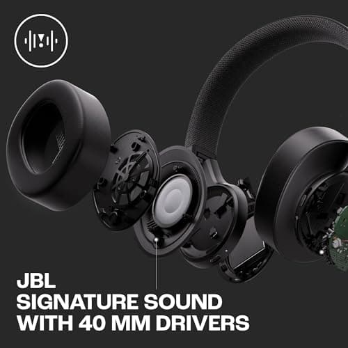 JBL Live 770NC True Adaptive Noise Cancellation Headphones Wireless Over Ear, Spatial Sound, 65Hrs Playtime, Speed Charge, Multipoint Connect & Personi-Fi 2.0, Customized EQ, Google Fast Pair, Black 5