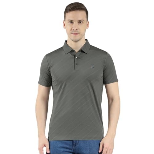 Monte Carlo Men's Slim Fit Solid Polo T-Shirt | Half Sleeve | Collared Neck | Casual Wear T Shirt for Men's Olive L (Pack of 1)