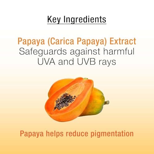 ASTABERY Papaya Sunscreen Creme SPF 50 | Lightweight Dermatologist Formulated Sun Protection with Papaya Extract | Broad Spectrum UV Protection for All Skin Types | Non-Greasy Daily Use Sunscreen (Pac 4