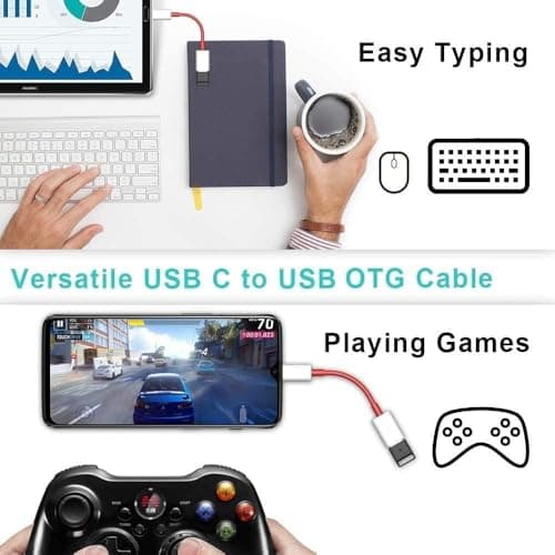 One Plus Premium Type C OTG Cable Connector Cord pendrive Compatible with All C Type Supported Mobile Smartphone Like OnePlus 10 pro, 11R,9R,10T,11T,8T (OTG Cable) 2