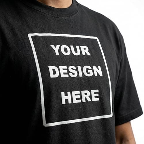 BOMBAE TEES Custom T-Shirt for Men and Women, Personalized Oversized Cotton Tshirt with Your Photo or Text Print, Customised Half Sleeve Round Neck Unisex Tee (in, Alpha, 2XL, Regular, Black) 4