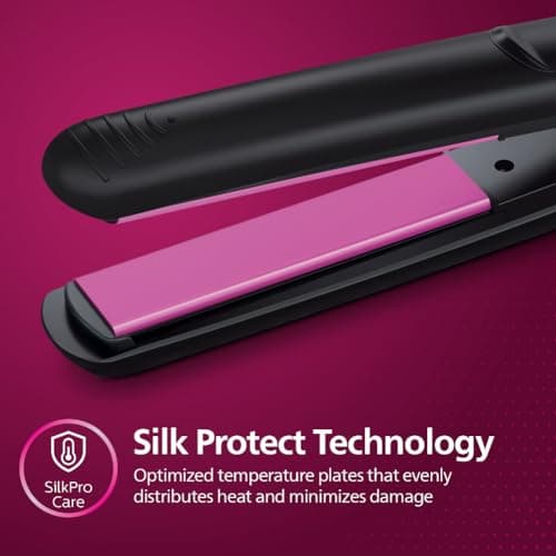 Philips India's No.1 Hair Styling Brand Selfie Hair Straightener, Minimized Heat Damage,SilkPro Care, Ceramic Plates,Smooth Shiny Straight Hair, 210°C Temp, Salon like Result | For Indian Hair, HP8302 3