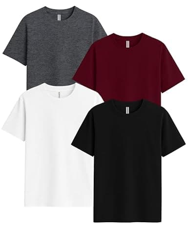 Sleepynuts Women Boyfriend Plain Round Neck Half Sleeve T-Shirt