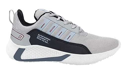 BRUTON Exclusive Trendy, Casual, Sports Shoes for Men, Running Shoes for Men (Black Grey, Size : 10) 5
