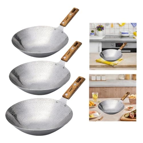 TRENDYNEST Traditional Wok Pan Practical Anti Scalding Handle Home Use Kitchen Cookware 22cm 4