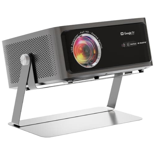 E Gate Zen 12X | Official Google TV & Netflix Inside | 100% Dust Proof | Brightest 1200 ISO | Native 1080p Projector 4K Ultra HD | Auto Keystone & Focus | ScreenFree | Dolby Audio-20W Speaker, EGATE