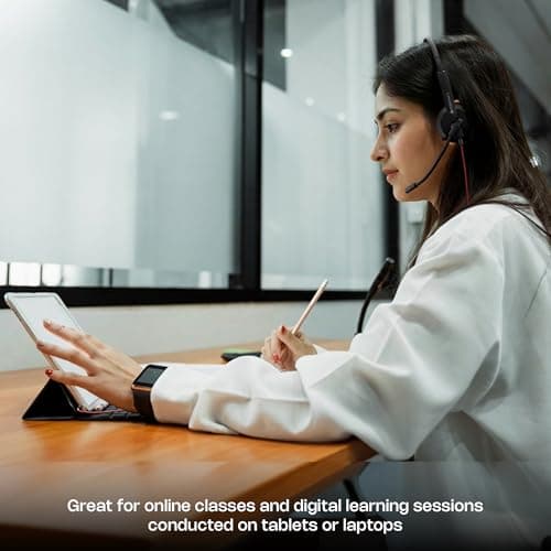 Zebronics 2.8m Wired Headphones, 27mm Drivers, Adjustable Mic, 3.5mm Jack, Detachable USB Cable, Adjustable Headband, Media/Volume Control, Compatible with Laptop/PC/Mobile/Tablet (VCX 101) 4