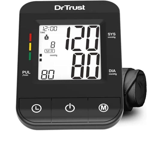Dr Trust (USA) Fully Automatic Comfort Digital Blood Pressure BP Monitor Machine with Mdi Technology (Black)-115