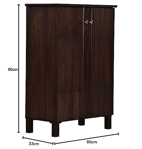 DeckUp Alvo 2-Door Engineered Wood Shoe Rack (Walnut, Matte Finish) 2