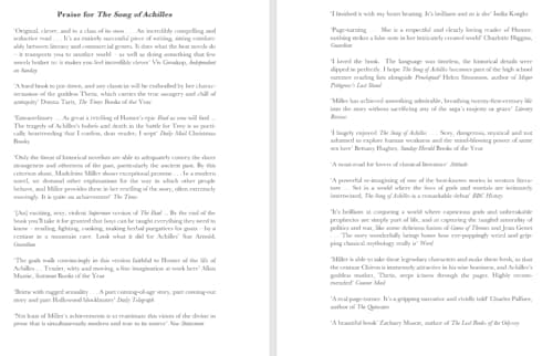 The song of Achilles (Certified reading) 3