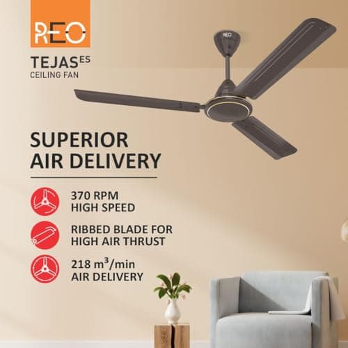 Havells Reo Tejas 1200 mm Ceiling Fan (Smoke brown) 2