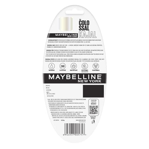 Maybelline New York Kajal, Black, Matte Finish 6