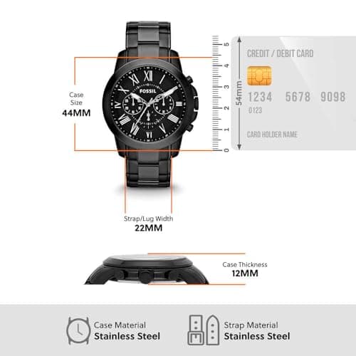 Fossil Grant Black Watch FS4832 6