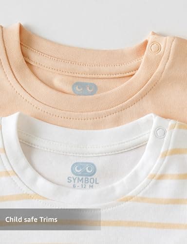 Amazon Brand Symbol Unisex 100% Cotton Half Sleeve T-Shirts (Pack of 3) (SK-BTS-SS26-2004 (0-24M)_BSWCWS_6-12 M) 4