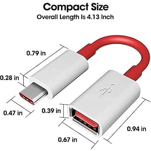 A I Star V8 USB 3.0 to Type-C OTG Cable with OTG V 8 Male-Female Adapter Mouse, Pendrive Connector Compatible with All C Type Supported Devices 3