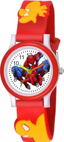 SELLORIA Silicone White Dial Cartoon Watch Series Analogue Kids Watch (Red, Red, Rubber)