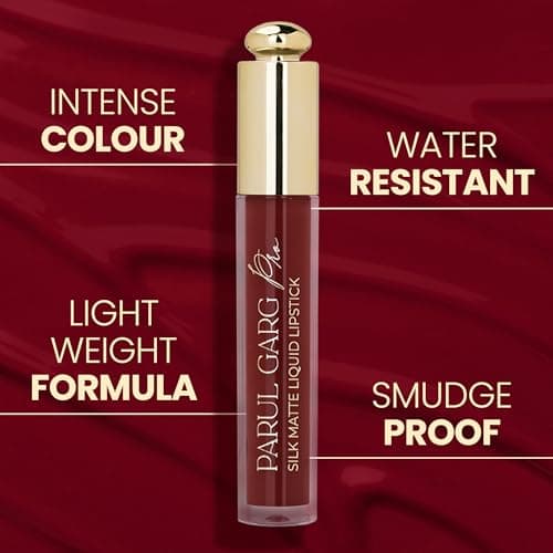 Parul Garg Beauty Silk Matte Liquid Lipstick | Long-Lasting & Smudge-Proof | Soft Matte Finish | Vegan & Clean Beauty | Hydrates with Shea Butter & Vitamin E (Primrose, 3 ml) 4