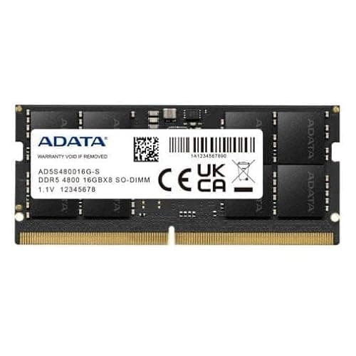 ADATA Premier 16GB 4800MHz SO-DIMM DDR5 Laptop Memory, Single RAM Module, Supports Intel & AMD Latest CPU, Intel XMP & AMD Expo, Built in PMIC, On Die ECC, Low Voltage, More Bandwidth - AD5S480016G-S 2