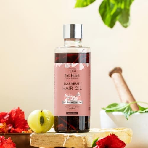 Nat Habit Hibiscus Amla Hair Oil For Men & Women, Helps In Hair Growth & Thickness, For All Hair Types, No Paraffin, Mineral Oil, Preservatives & Chemicals, 100ml 2