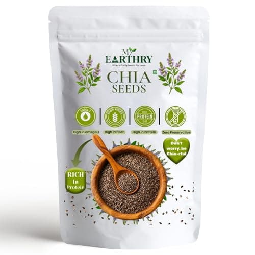 MY EARTHRY Premium Chia Seeds 250g – High in Omega-3 & Antioxidants | Supports Weight Management | High in Protein, Calcium & Fibre | Superfood for your Health | Good for Hair and Skin