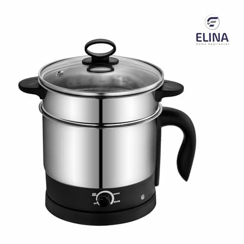 Elina Breakfast Combo EHA-CBFK1, Electric Multi Kettle 1.25L, Sandwich Griller, Wireless Electric Chopper 4