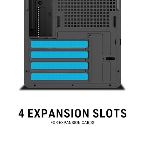 Ant Esports Si14 Mini-Tower Computer Case/Office Cabinet - Black | Support Micro-ATX, Mini-ITX 5