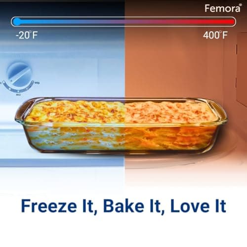 Femora Borosilicate Glass Baking Dish | 1 Year Warranty | Microwave Safe, Baking Tray for Microwave Oven, Oven Safe Cookware, Baking Dish for Oven, Transparent, Rectangle (Set of 1-1000 ml) 5