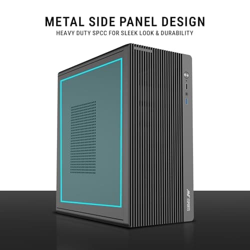 Ant Esports Si15 Mini-Tower Computer Case/Office Cabinet - Black | Support Micro-ATX, Mini-ITX 2