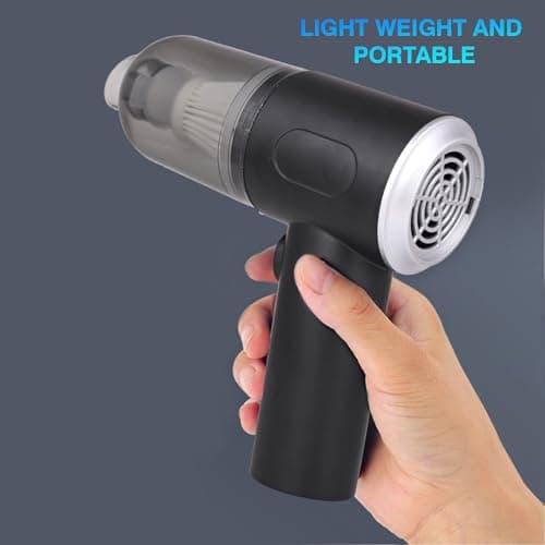 Pivalo 3-in-1 Cordless Car Vacuum Cleaner | USB Rechargeable Battery, 3 Attachments & Filter | Portable Wireless Handheld Mini Car Vaccum Cleaner for Home, Office & Travel (Pack of 1, Black) 4