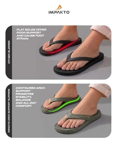 Impakto Men's Arch Support Flip Flops | Lightweight & Bounce-Back Slippers | Soft Cushioned Footbed | Regular Wear Chappal for Home, Casual & Outdoor Use | Everyday Essentials 3