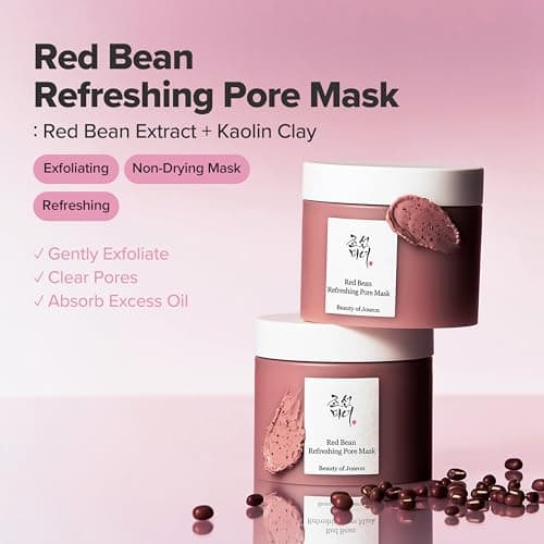 Beauty of Joseon Red Bean Pore Refreshing Mask Mud Cream Hydrating Wash Off Pack, Pore Cleansing Exfoliator, Korean Skin Care for Men and Women 140ml 2