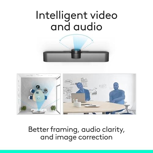 Logitech MeetUp HD 100x Optical Zoom Video and Audio Conferencing System for Small Meeting Rooms, Black 4