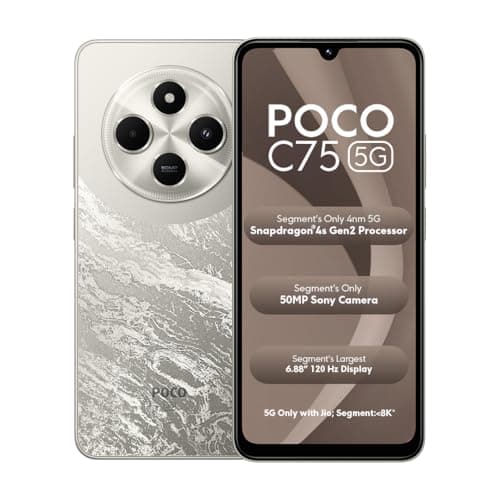 POCO C75 5G, Silver Stardust (4GB, 64GB)