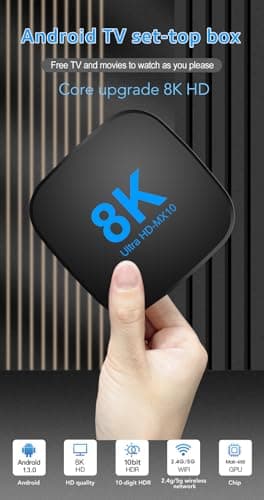 Transpeed Android 13 TV Box ATV Dual WiFi with TV Apps 8K Video BT5.0+ RK3528 4K 3D Voice Media Player Set Top Box 2