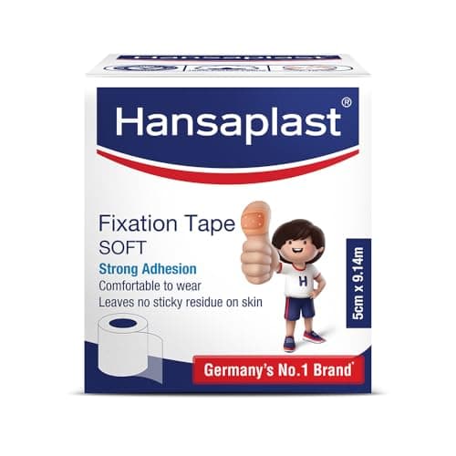 Hansaplast Soft Fixation Tape for Wound Dressing | 5.00Cm X 9.14Mtr | Skin Friendly |Strong Adhesion | Micropore Tape | Easy to Tear | Germany's No.1 Brand | Latex Free