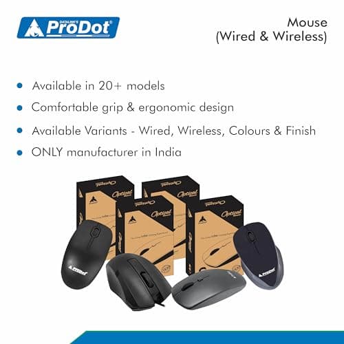 ProDot High-Performance Wired Mouse - Ergonomic Design, Precise Tracking, Universal Compatibility - Ideal for PC, Mac, Gaming, and Office Use (Pack of 2) 4