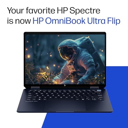 HP Omnibook Ultra Flip (Previously Spectre), Intel Core Ultra 9 288V (32GB LPDDR5x, 2TB SSD), 3K, OLED, 120 Hz, 14''/35.6cm, Win11, M365* Office24, Blue, 1.34kg, fh0369tu, 9MP Camera, Backlit Laptop 2