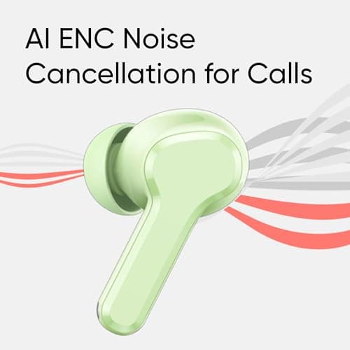 realme Buds T110 True Wireless in Ear Earbuds with 10mm Dynamic Bass Boost Driver, 38 Hours Playback, AI ENC, 88ms Low Latency & IPX5 Water Resistant (Country Green) 3