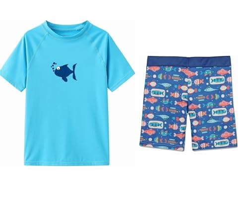 Aqua Holic Kid's Swimming Costume | Swimwear | Swimsuit - 1 T-shirt +1 Bottom 22