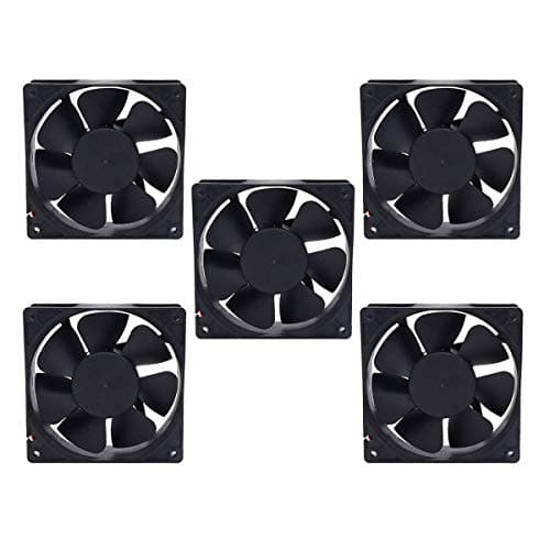 Electronic Spices 5pcs 12v Brushless 3Inch DC Cooling Fan for Pc Case,CPU Cooler Black (80X80) mm