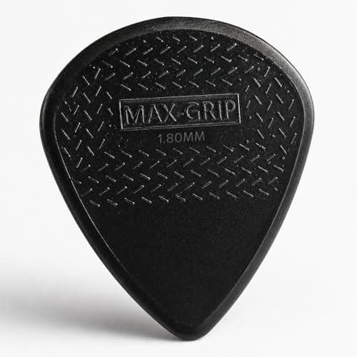 Kadence NG1.80 Jamming Series Nylon Guitar Picks (Pack of 4) | 1.80mm Plectrums | Anti-Slip Grip for Precision Control | For Acoustic, Electric & Bass Guitars | Black