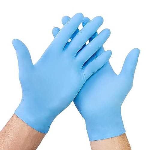Voblin Nitrile Next-Gen Smooth Disposable Powder Free Examination, Surgical & General Gloves_Pack of 100_Medium (Blue) 2