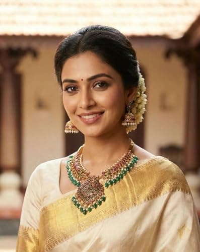 TEMU INDIA Women’s Gold-Plated Kundan Choker Necklace Set – Red & Green Bridal Wedding Jewellery with Green Beads & Jhumka Earrings 2