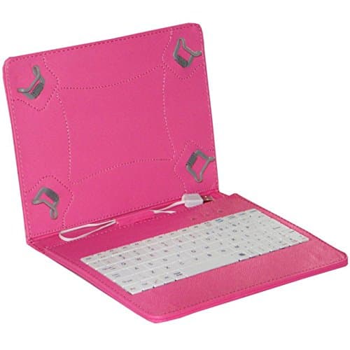 Hello Zone Exclusive 7� Inch USB Keyboard Tablet Case Cover Book Cover for Swipe Slice Tablet -Pink 5