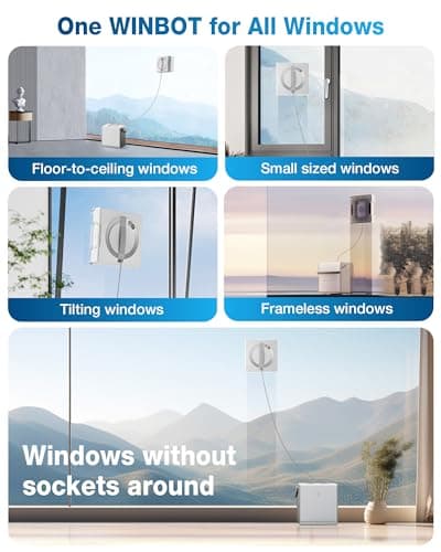 ECOVACS Winbot W2 Pro Omni Portable Window Cleaning Robot,Intelligent Cleaning with Three-Nozzle Wide-Angle Spray Technology,Win SLAM 4.0 Path Planning,Deep Edge Cleaning,5500Pa Suction Power, White 2