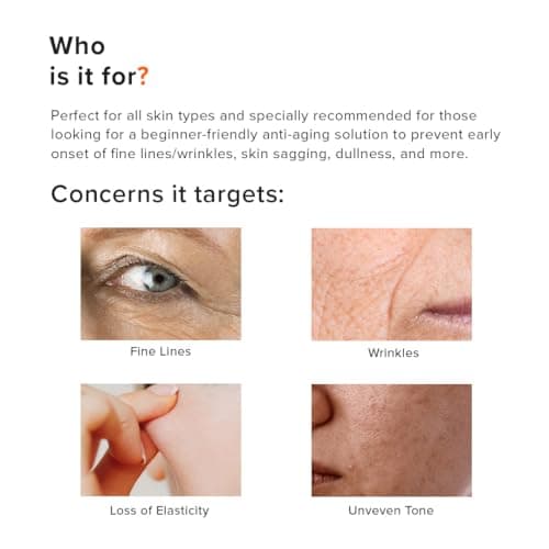 Minimalist Anti-Aging Night Serum with 0.3% Retinol & Q10|Fine Lines & Wrinkles Reduction Serum for Beginners|Water-Free Formula for Stability & Nourishment|Suitable for All Skin Types|For Unisex|30ml 3