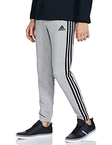 Adidas Mediumen Cotton Medium 3S FT TE PT , Sports Track Pant , MediumGREYH/BLACK , Large 3