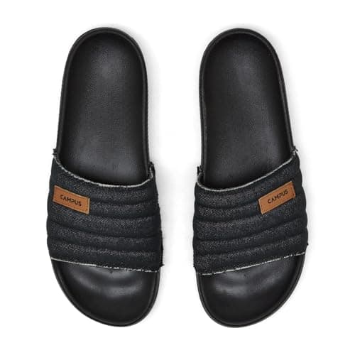 Campus Men's SL-473 BLK/DENIM Slider - 10UK/India 1Pair 4