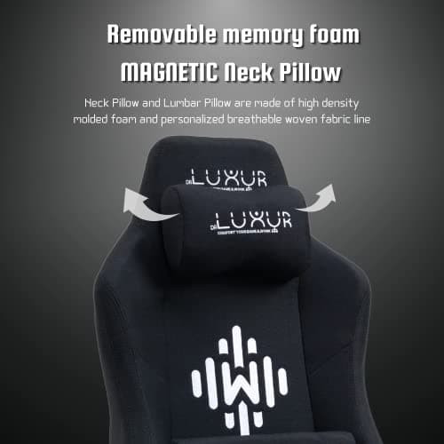 Dr Luxur® 2026 Edition Weavemonster Ergonomic Gaming Chair | Chair For Office Work | Honeycombed Fabric | Magnetic Neck Pillow | Portable Lumbar Pillow | Footrest | 4D Armrest with 180 Recline (Black) 4